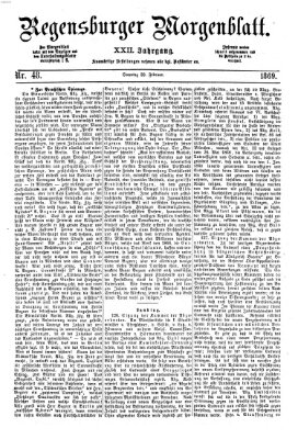 Regensburger Morgenblatt Sonntag 28. Februar 1869