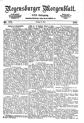 Regensburger Morgenblatt Dienstag 25. Mai 1869