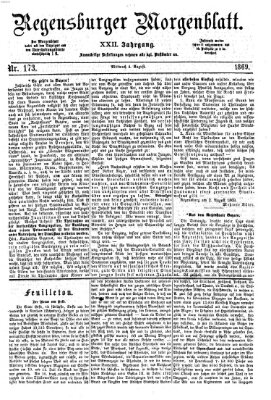 Regensburger Morgenblatt Mittwoch 4. August 1869