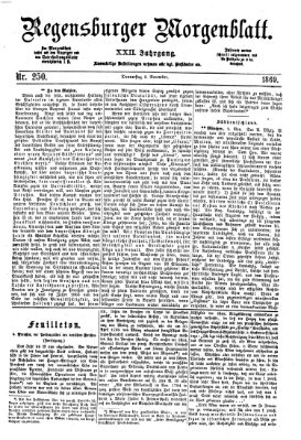 Regensburger Morgenblatt Donnerstag 4. November 1869