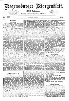 Regensburger Morgenblatt Freitag 19. November 1869