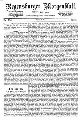 Regensburger Morgenblatt Samstag 21. Mai 1870