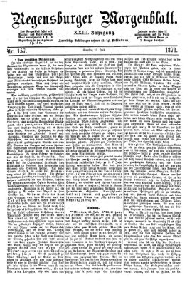 Regensburger Morgenblatt Samstag 16. Juli 1870
