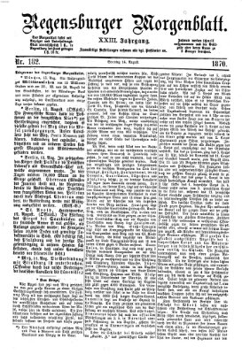 Regensburger Morgenblatt Sonntag 14. August 1870