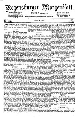 Regensburger Morgenblatt Dienstag 4. Oktober 1870