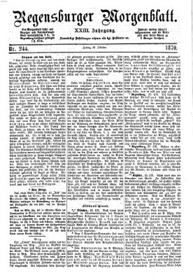 Regensburger Morgenblatt Freitag 28. Oktober 1870