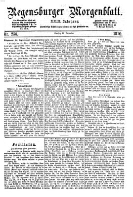 Regensburger Morgenblatt Samstag 12. November 1870
