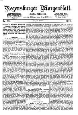 Regensburger Morgenblatt Freitag 25. November 1870