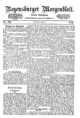 Regensburger Morgenblatt Mittwoch 21. Dezember 1870