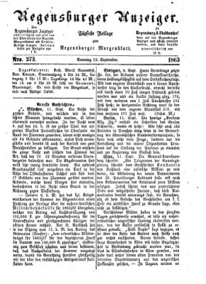 Regensburger Anzeiger Sonntag 13. September 1863