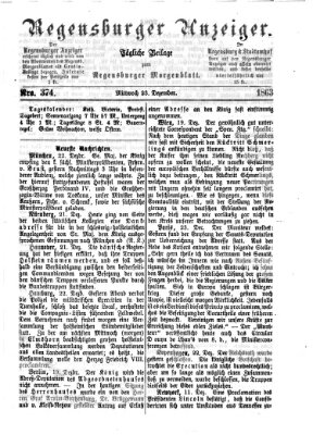 Regensburger Anzeiger Mittwoch 23. Dezember 1863