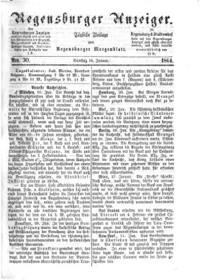 Regensburger Anzeiger Samstag 30. Januar 1864
