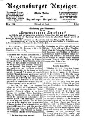 Regensburger Anzeiger Mittwoch 29. Juni 1864