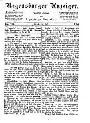 Regensburger Anzeiger Samstag 16. Juli 1864