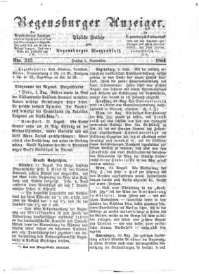 Regensburger Anzeiger Freitag 2. September 1864