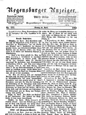 Regensburger Anzeiger Montag 24. April 1865
