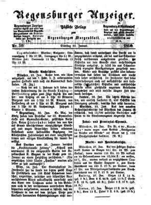 Regensburger Anzeiger Dienstag 30. Januar 1866