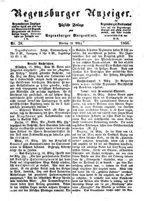 Regensburger Anzeiger Montag 19. März 1866
