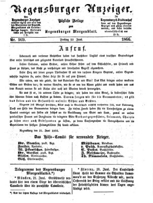 Regensburger Anzeiger Freitag 22. Juni 1866
