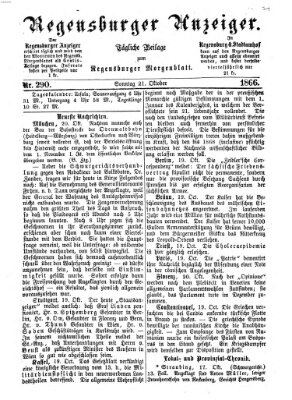 Regensburger Anzeiger Sonntag 21. Oktober 1866