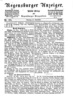 Regensburger Anzeiger Sonntag 25. November 1866