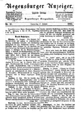 Regensburger Anzeiger Donnerstag 17. Januar 1867