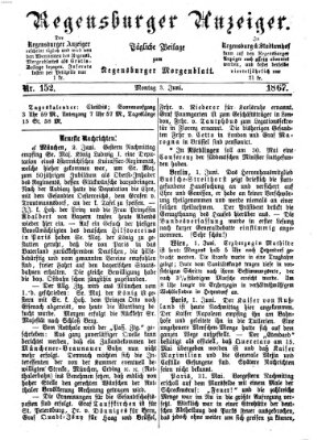 Regensburger Anzeiger Montag 3. Juni 1867