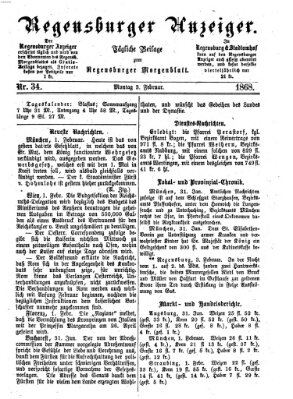 Regensburger Anzeiger Montag 3. Februar 1868