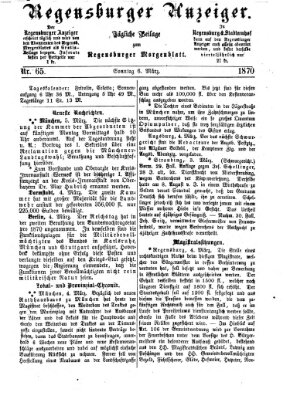 Regensburger Anzeiger Sonntag 6. März 1870