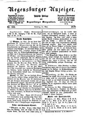 Regensburger Anzeiger Sonntag 15. Mai 1870