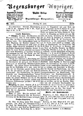 Regensburger Anzeiger Montag 20. Juni 1870