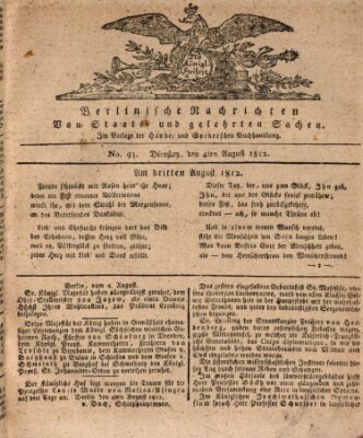 Berlinische Nachrichten von Staats- und gelehrten Sachen Dienstag 4. August 1812