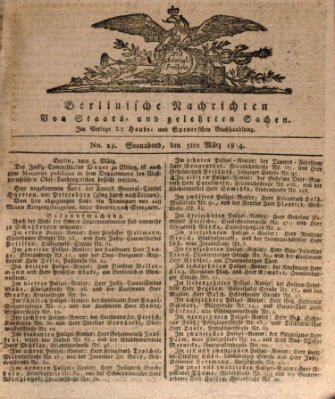 Berlinische Nachrichten von Staats- und gelehrten Sachen Samstag 5. März 1814