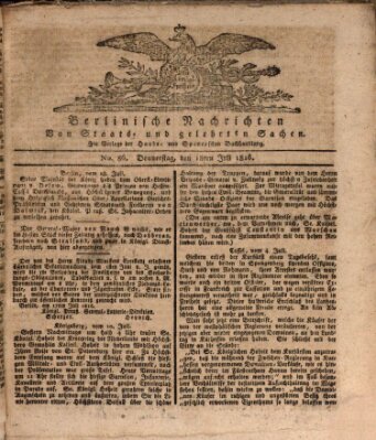Berlinische Nachrichten von Staats- und gelehrten Sachen Donnerstag 18. Juli 1816
