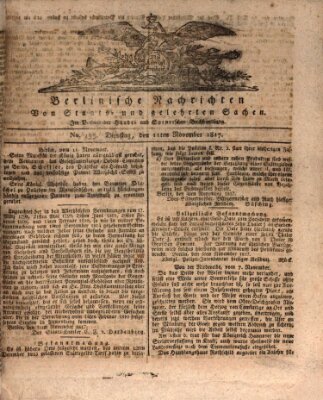Berlinische Nachrichten von Staats- und gelehrten Sachen Dienstag 11. November 1817