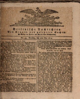 Berlinische Nachrichten von Staats- und gelehrten Sachen Dienstag 4. Mai 1819