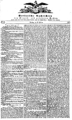 Berlinische Nachrichten von Staats- und gelehrten Sachen Dienstag 17. Februar 1857