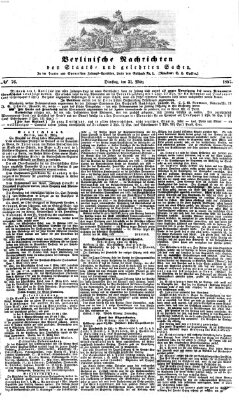 Berlinische Nachrichten von Staats- und gelehrten Sachen Dienstag 31. März 1857
