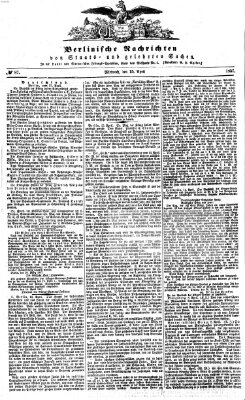 Berlinische Nachrichten von Staats- und gelehrten Sachen Mittwoch 15. April 1857
