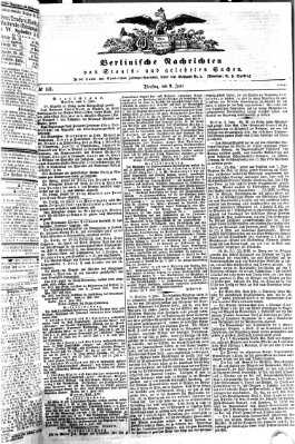 Berlinische Nachrichten von Staats- und gelehrten Sachen Dienstag 9. Juni 1857