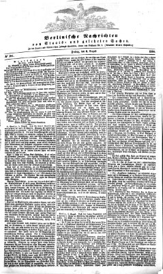 Berlinische Nachrichten von Staats- und gelehrten Sachen Freitag 6. August 1858