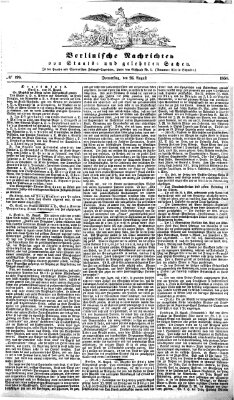 Berlinische Nachrichten von Staats- und gelehrten Sachen Donnerstag 26. August 1858