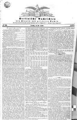 Berlinische Nachrichten von Staats- und gelehrten Sachen Dienstag 26. Oktober 1858