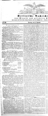 Berlinische Nachrichten von Staats- und gelehrten Sachen Sonntag 5. Dezember 1858
