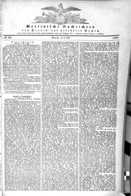 Berlinische Nachrichten von Staats- und gelehrten Sachen Mittwoch 8. Mai 1867
