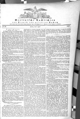 Berlinische Nachrichten von Staats- und gelehrten Sachen Freitag 7. Juni 1867