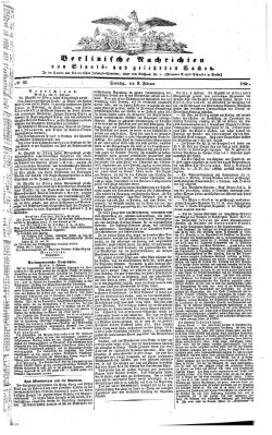 Berlinische Nachrichten von Staats- und gelehrten Sachen Sonntag 9. Februar 1868