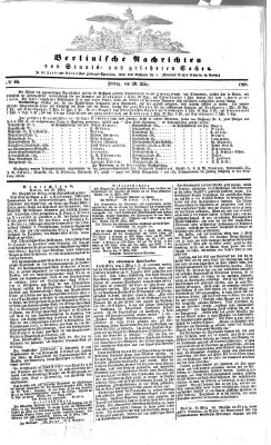 Berlinische Nachrichten von Staats- und gelehrten Sachen Freitag 20. März 1868