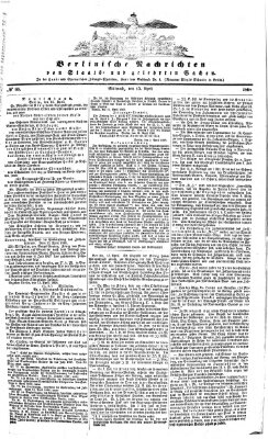 Berlinische Nachrichten von Staats- und gelehrten Sachen Mittwoch 15. April 1868