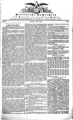 Berlinische Nachrichten von Staats- und gelehrten Sachen Dienstag 28. April 1868